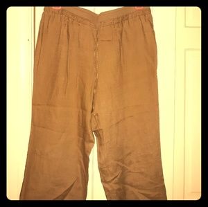 Brown linen pants